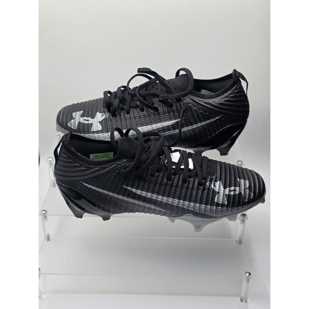 Under Armour Blur Pro Football Cleats Men Size 9.5 Black Gray 3028220-003 NEW